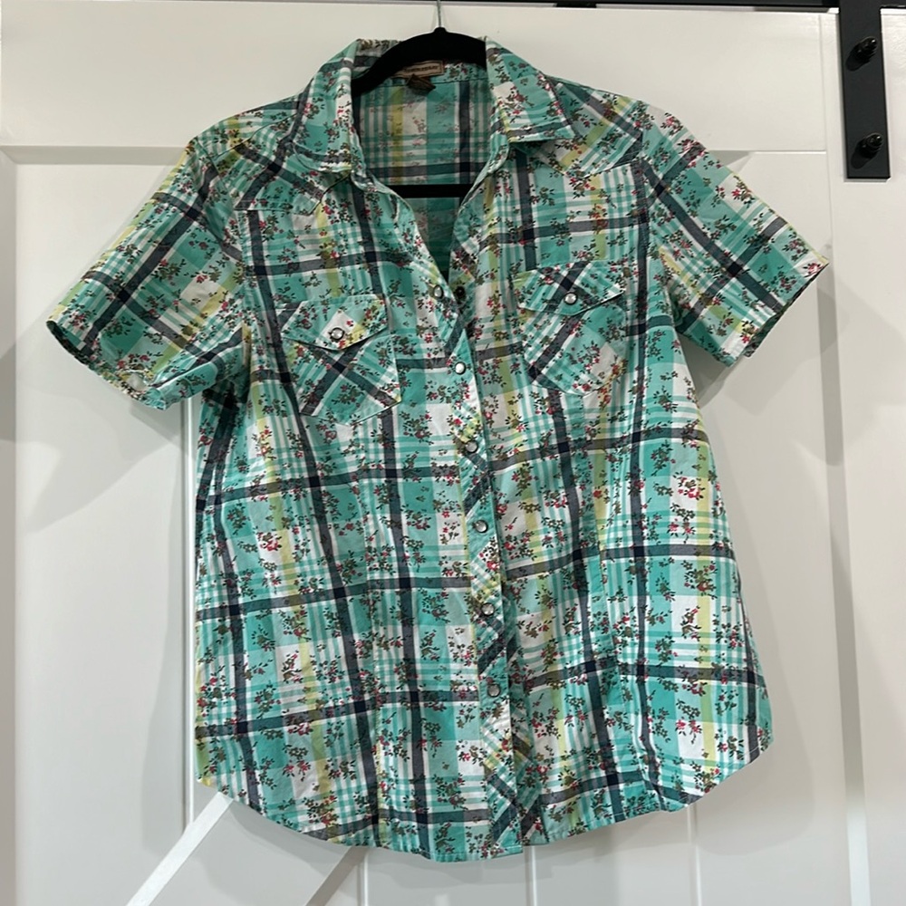 Pearl snap top.